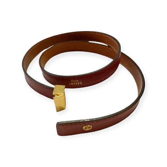 Celine Triple Tour Wrap Leather Bracelet, Never used, In Original Box, Burgundy - Picture 5 of 16